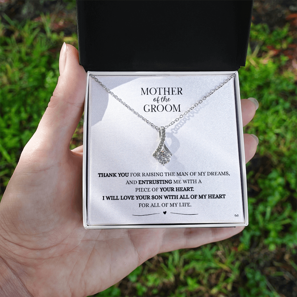 Mother of the Groom Necklace –Alluring Beauty Necklace - White