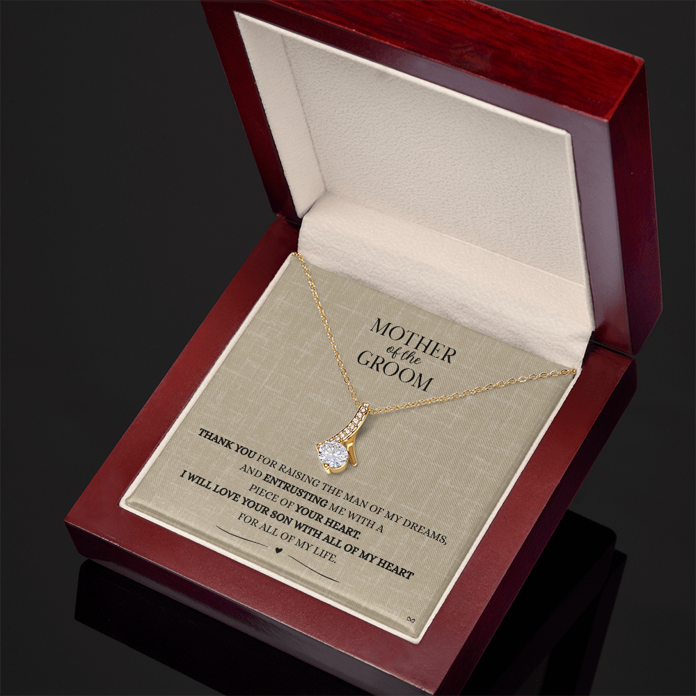 Mother of the Groom Necklace –Alluring Beauty Necklace - Linen