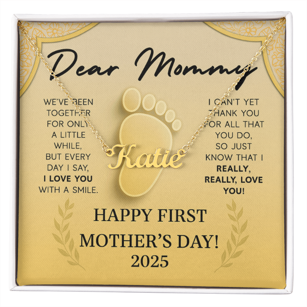 New Mommy Custom Name Necklace