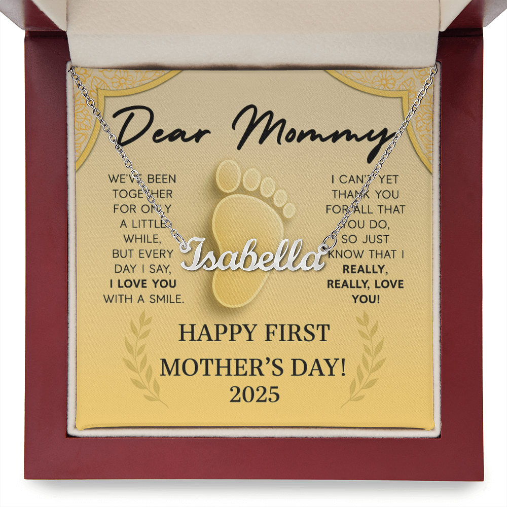 New Mommy Custom Name Necklace