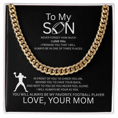 For the Boy Who Became My Favorite Player - Quarterback  - Mom - Black