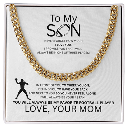 For the Boy Who Became My Favorite Player Quarterback  - Mom - White