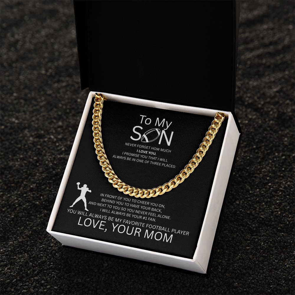 For the Boy Who Became My Favorite Player - Quarterback  - Mom - Black