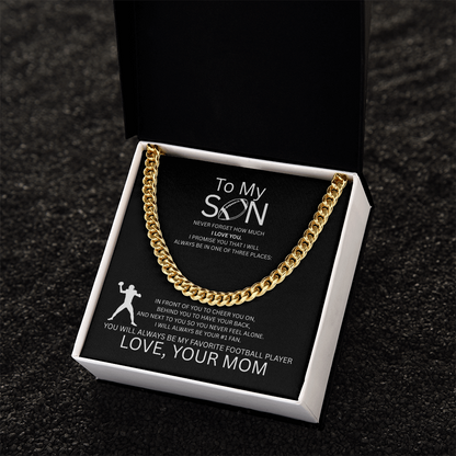 For the Boy Who Became My Favorite Player - Quarterback  - Mom - Black