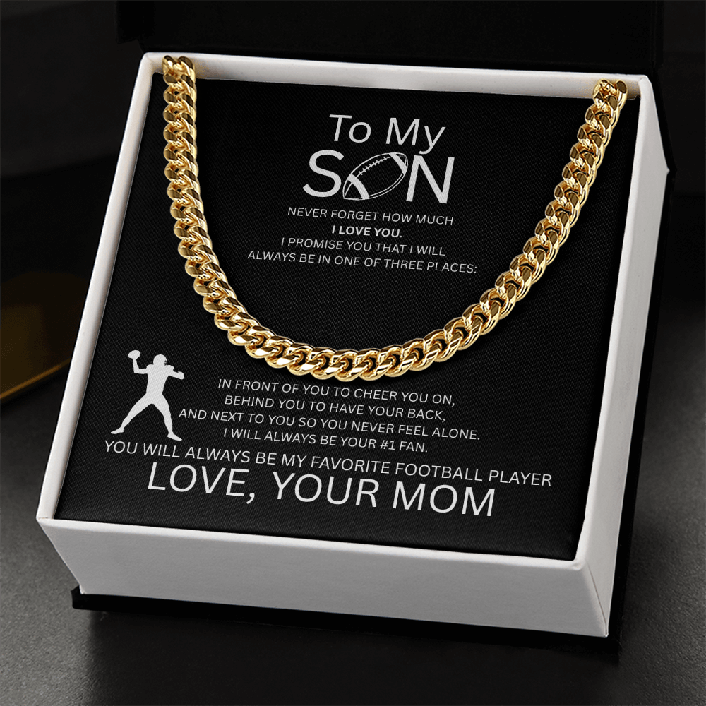 For the Boy Who Became My Favorite Player - Quarterback  - Mom - Black