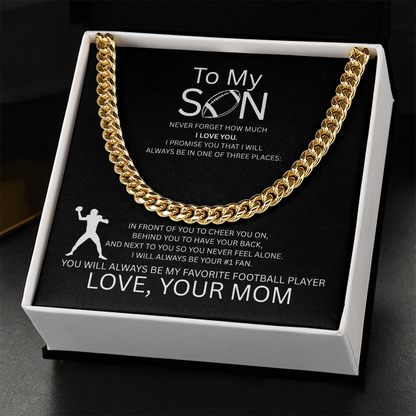 For the Boy Who Became My Favorite Player - Quarterback  - Mom - Black