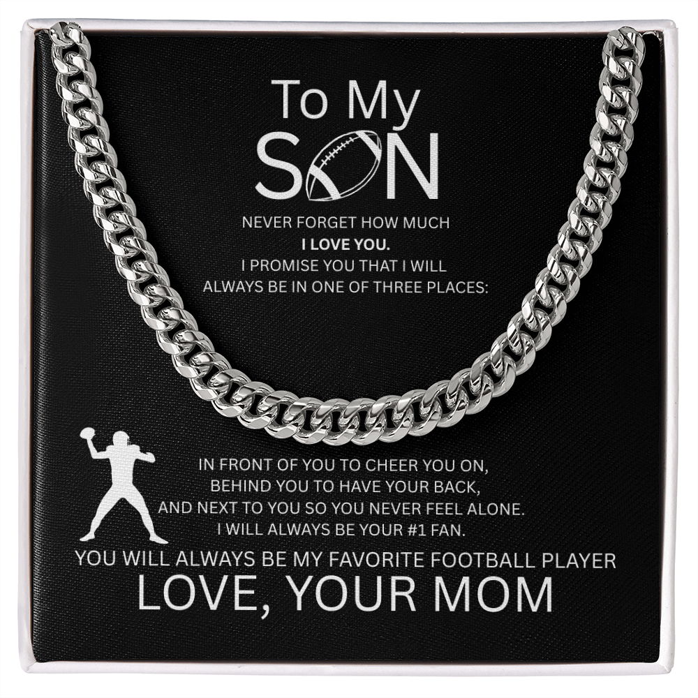 For the Boy Who Became My Favorite Player - Quarterback  - Mom - Black
