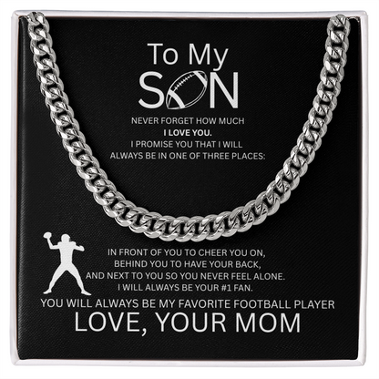 For the Boy Who Became My Favorite Player - Quarterback  - Mom - Black
