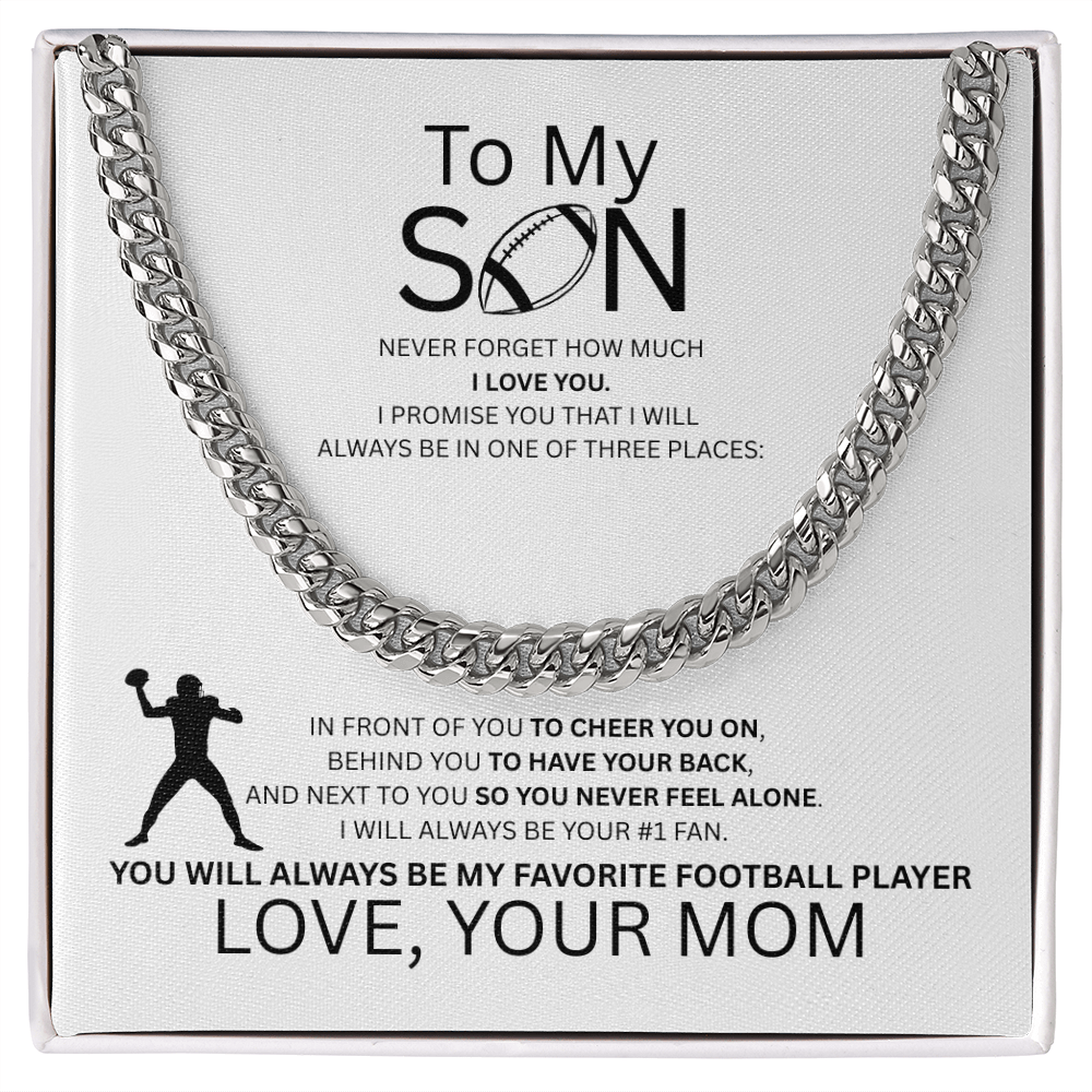 For the Boy Who Became My Favorite Player Quarterback  - Mom - White