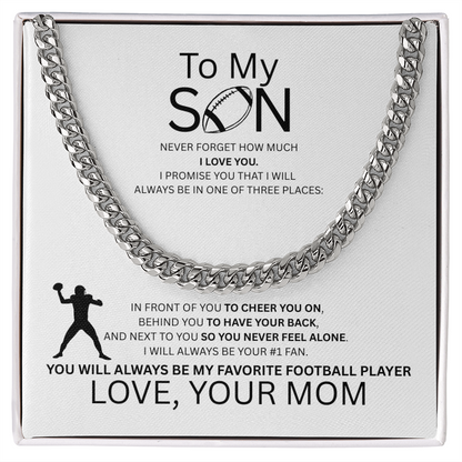For the Boy Who Became My Favorite Player Quarterback  - Mom - White