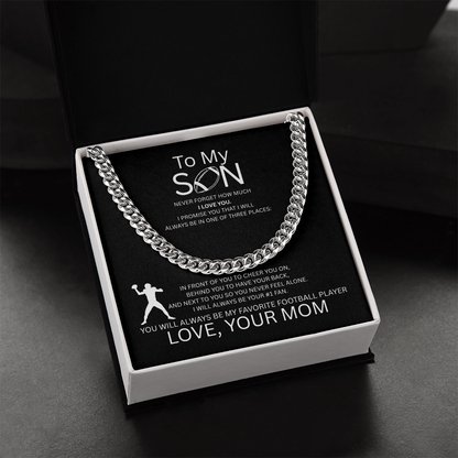 For the Boy Who Became My Favorite Player - Quarterback  - Mom - Black