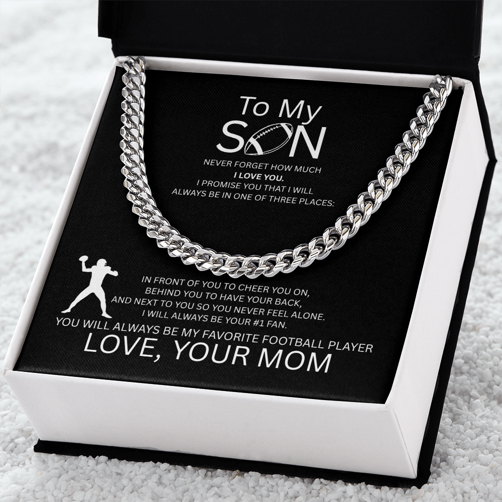 For the Boy Who Became My Favorite Player - Quarterback  - Mom - Black