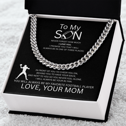 For the Boy Who Became My Favorite Player - Quarterback  - Mom - Black