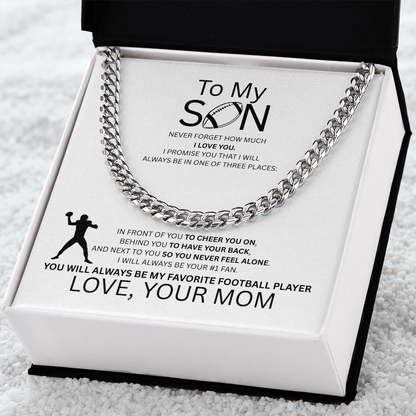 For the Boy Who Became My Favorite Player Quarterback  - Mom - White