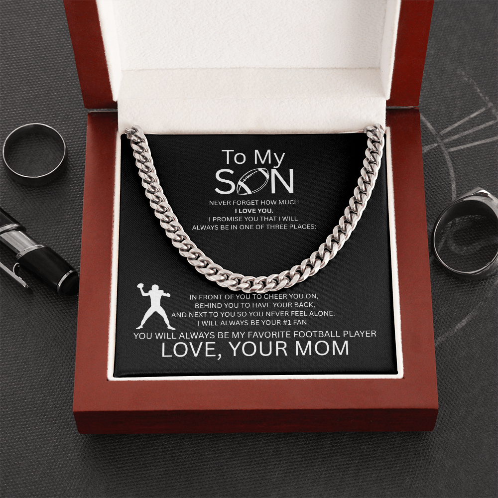 For the Boy Who Became My Favorite Player - Quarterback  - Mom - Black