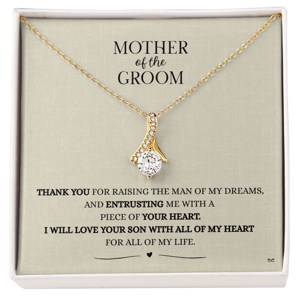 Mother of the Groom Necklace –Alluring Beauty Necklace - Light Linen