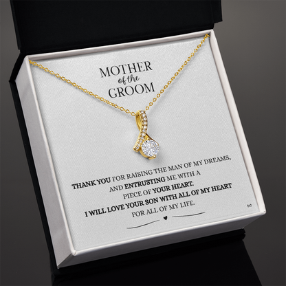 Mother of the Groom Necklace –Alluring Beauty Necklace - White