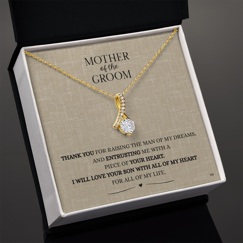 Mother of the Groom Necklace –Alluring Beauty Necklace - Linen