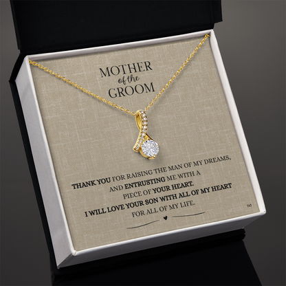Mother of the Groom Necklace –Alluring Beauty Necklace - Linen