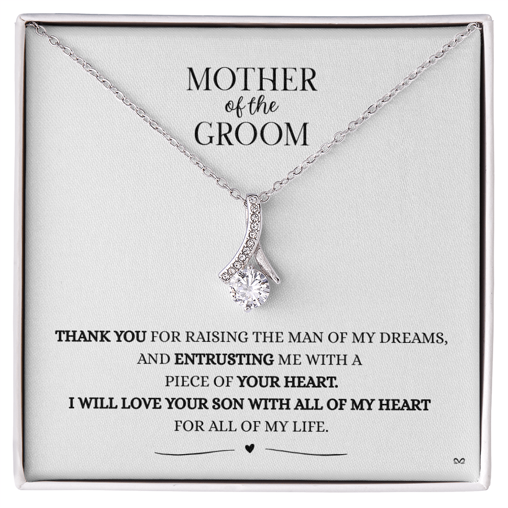 Mother of the Groom Necklace –Alluring Beauty Necklace - White