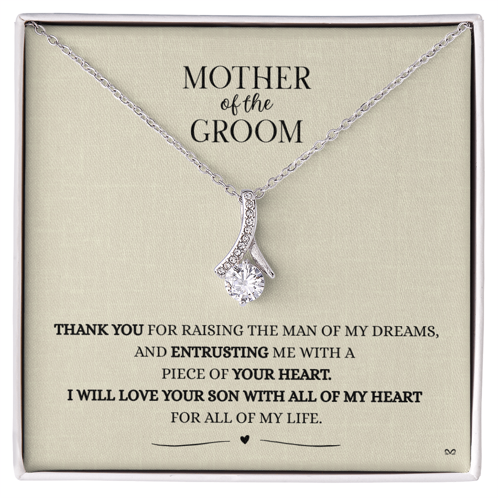 Mother of the Groom Necklace –Alluring Beauty Necklace - Light Linen