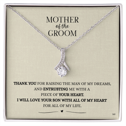 Mother of the Groom Necklace –Alluring Beauty Necklace - Light Linen