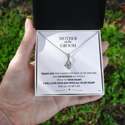 Mother of the Groom Necklace –Alluring Beauty Necklace - White