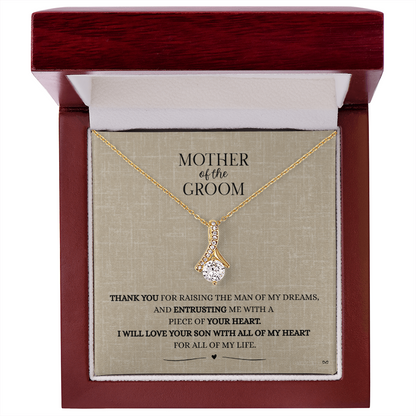 Mother of the Groom Necklace –Alluring Beauty Necklace - Linen