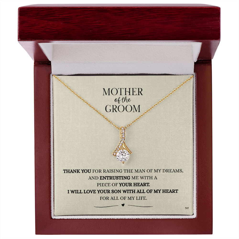 Mother of the Groom Necklace –Alluring Beauty Necklace - Light Linen