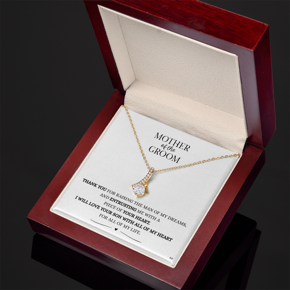 Mother of the Groom Necklace –Alluring Beauty Necklace - White