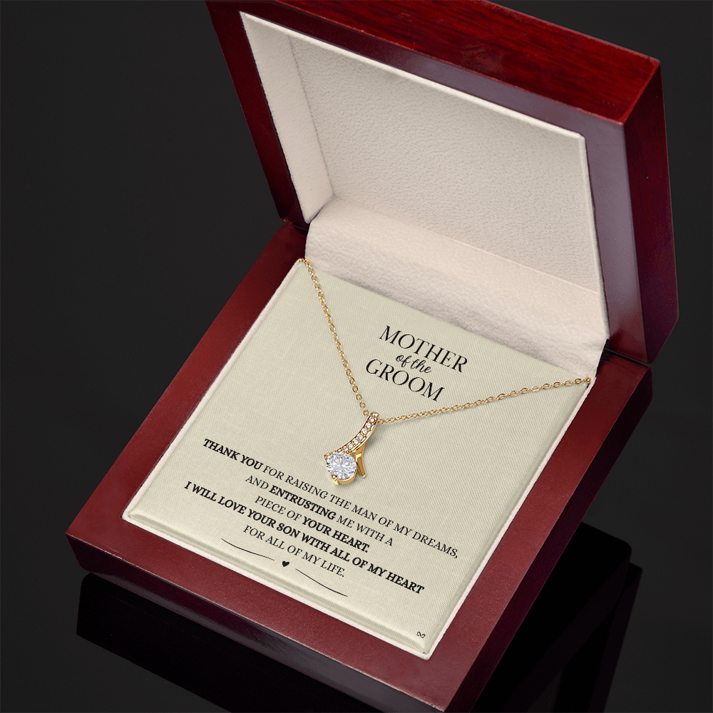 Mother of the Groom Necklace –Alluring Beauty Necklace - Light Linen