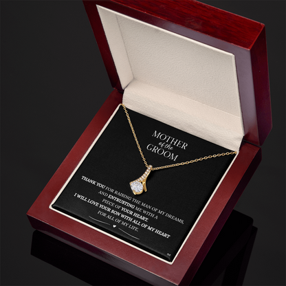 Mother of the Groom Necklace –Alluring Beauty Necklace - Black