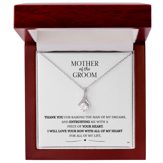 Mother of the Groom Necklace –Alluring Beauty Necklace - White