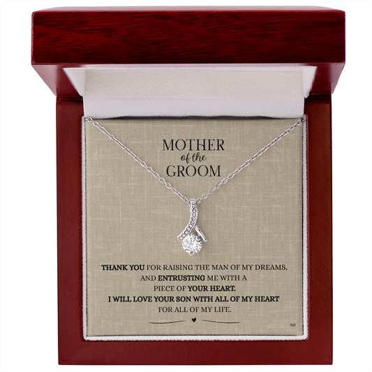 Mother of the Groom Necklace –Alluring Beauty Necklace - Linen