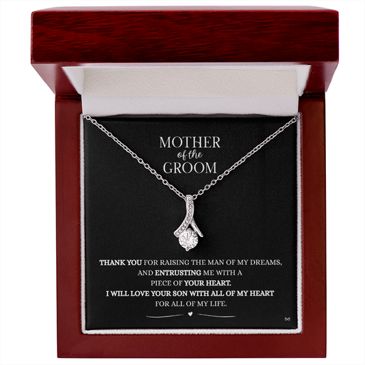 Mother of the Groom Necklace –Alluring Beauty Necklace - Black