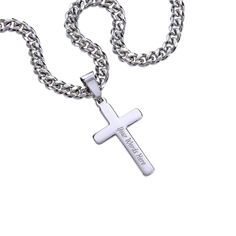 Honor, Faith, Legacy – Cross Necklace Gift for My Son - Forever- Shadowed