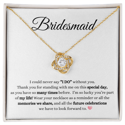 Bridesmaid Love Knot Necklace
