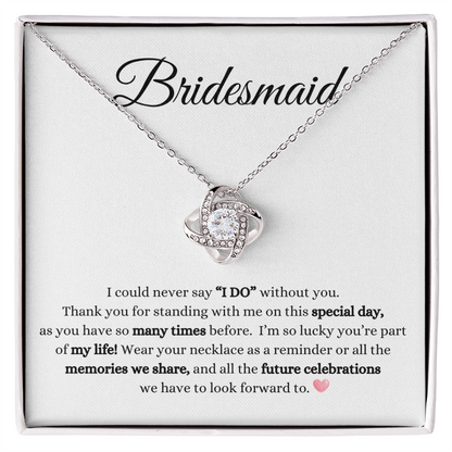 Bridesmaid Love Knot Necklace